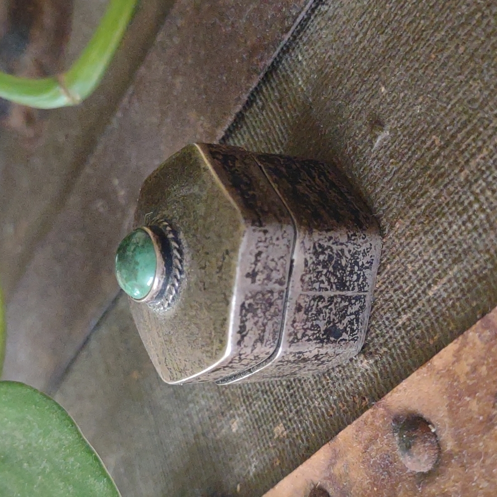 Vintage Sterling Silver Snuff Container